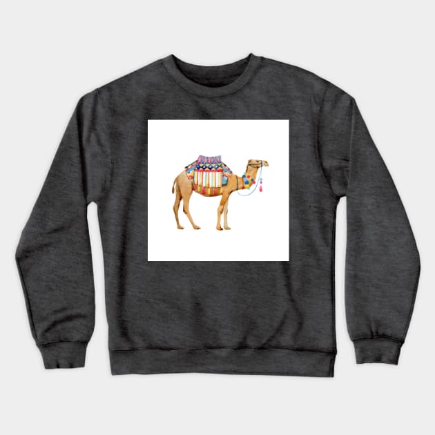 Arabic Desert Calmel Crewneck Sweatshirt by Hand-drawn